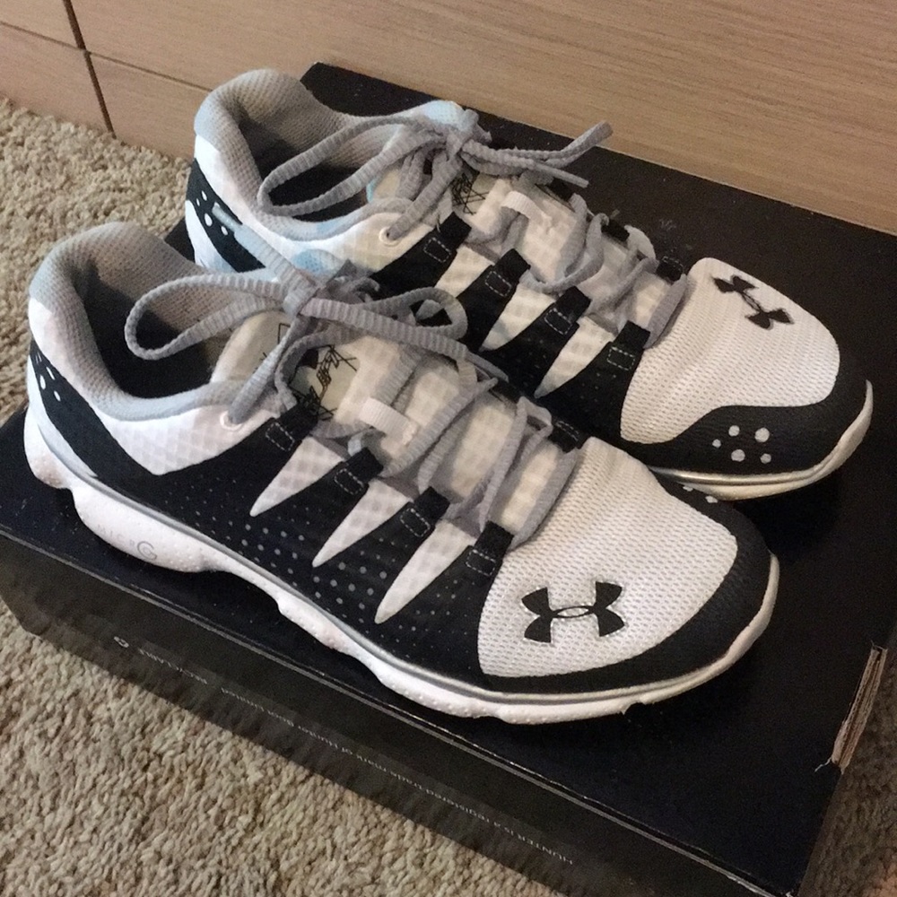 Black and White Under Armour Shoes